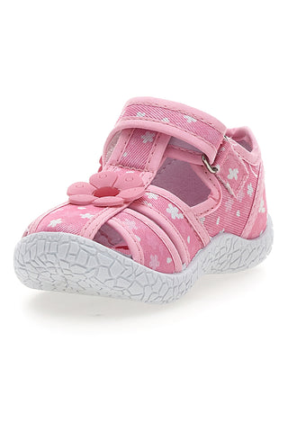 Rosa floral gemusterte halboffene Sandalen Pitt Kinder PK2876C