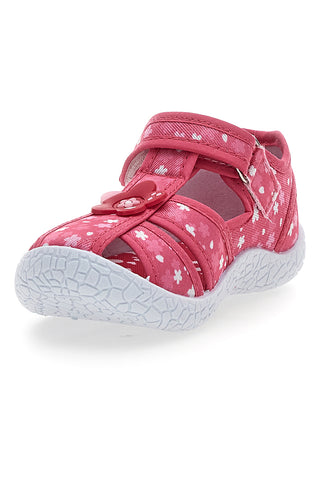 Rosa floral gemusterte halboffene Sandalen Pitt Kinder PK2877A