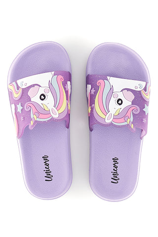 Lila Hausschuhe mit Einhorn S8010238S01 Band