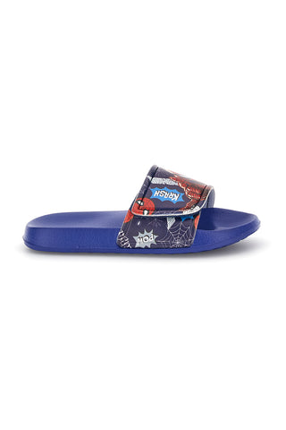 Ciabatte blu con stampa Spiderman R1310659S01