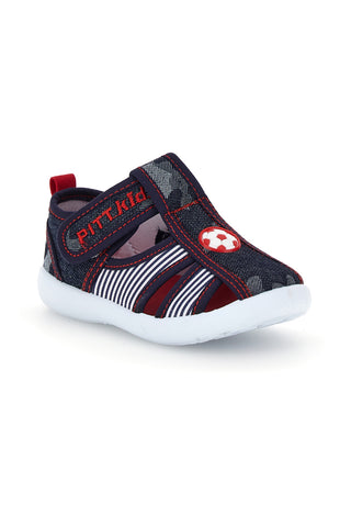 Scarpe in tessuto blu e rosse con pallone Pitt Kids 2242876