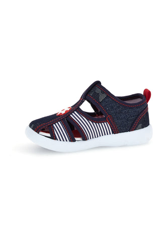 Scarpe in tessuto blu e rosse con pallone Pitt Kids 2242876
