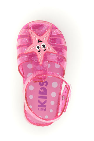 Sandali da mare rosa trasparenti con stella Pitt Kids 3142664