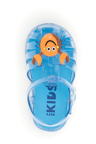 Sandali da mare azzurri trasparenti con pesce Pitt Kids 3142667