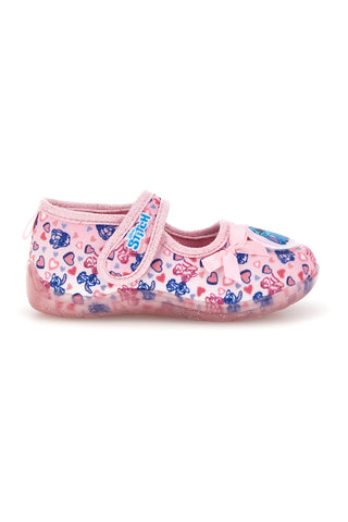 Rosa Ballerinas mit Lilo & Stitch-Aufdruck D6020275T