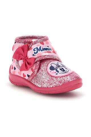 Rosa Hausschuhe mit Minnie-Aufdruck D3010822T