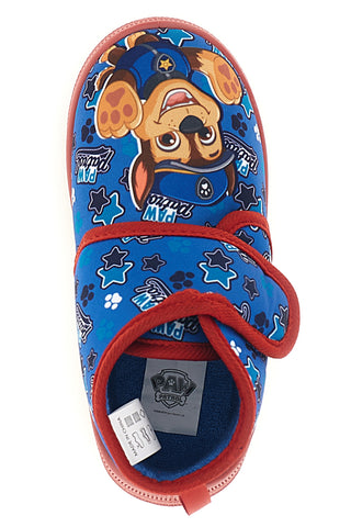 Blaue und rote Hausschuhe mit Klettverschluss und durchgehendem „Paw Patrol“-Aufdruck G9210209T