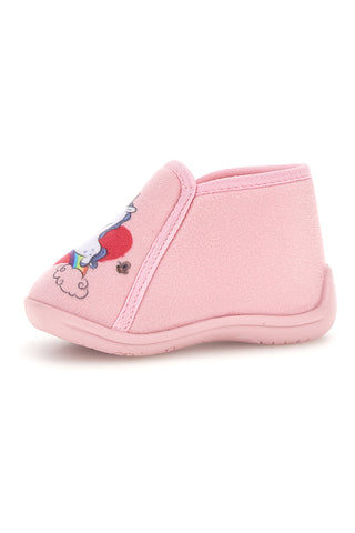 Rosa Hausschuhe mit Einhorn von Pitt Kids, Modell PK2915A