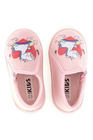 Rosa Hausschuhe mit Einhorn von Pitt Kids, Modell PK2915A