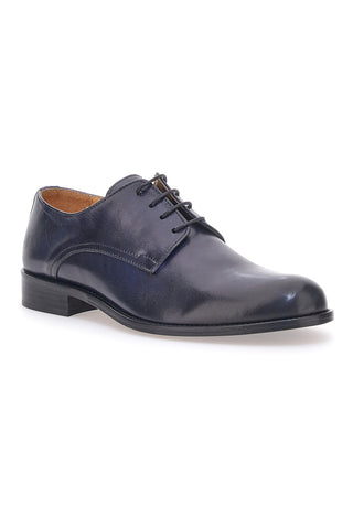 Scarpe Stringate Vera Pelle Blu Pittarello Plus 623