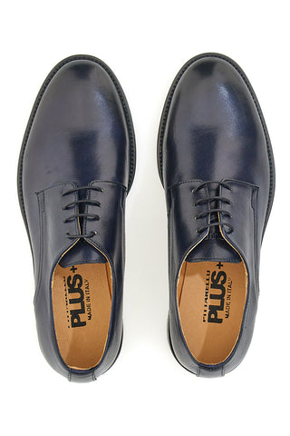 Scarpe Stringate Vera Pelle Blu Pittarello Plus 623
