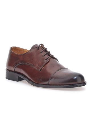 Scarpe Stringate Marroni in Vera Pelle Pittarello Plus 613
