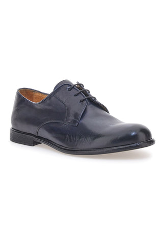 Stringate Blu In Vera Pelle Made in Italy Pittarello Plus PT911