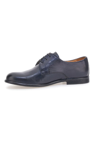 Stringate Blu In Vera Pelle Made in Italy Pittarello Plus PT911
