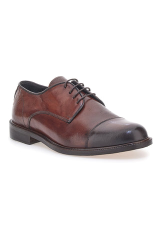 Scarpe Stringate Marroni In Pelle Made in Italy Pittarello Plus PT620