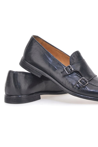 Schwarze Loafer aus weichem Leder, handgefertigt in Italien, Pittarello Plus PT616