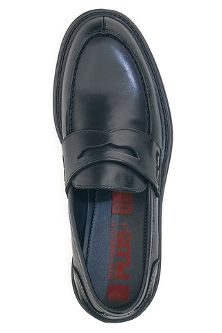 Mocassini neri in vera pelle eleganti Pittarello Plus 1056