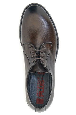 Scarpe stringate testa di moro in vera pelle eleganti Pittarello Plus 1115