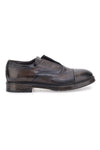 Pittarello Plus 1715P Schwarze Schnürschuhe aus echtem Leder mit Gummizug