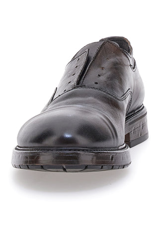 Pittarello Plus 1715P Schwarze Schnürschuhe aus echtem Leder mit Gummizug