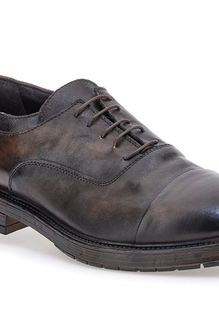 Pittarello Plus 1715P Schwarze Schnürschuhe aus echtem Leder mit Gummizug