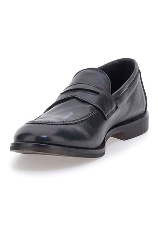 Mocassini neri pelle made in italy Pittarello plus 4056