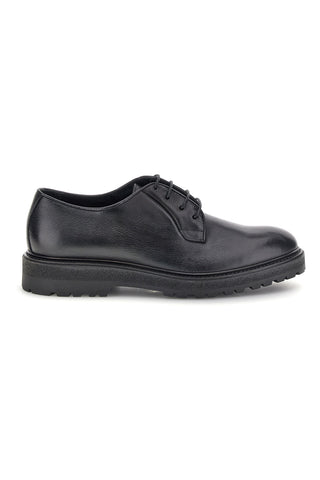 Scarpe stringate nere in vera pelle con suola carrarmato Pittarello plus 1145