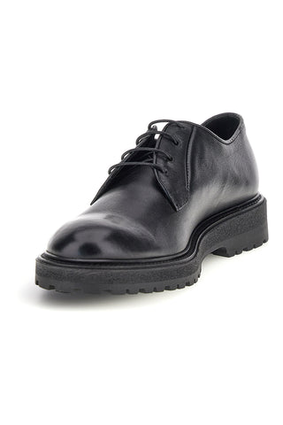 Schwarze Schnürschuhe aus echtem Leder mit Profilsohle Pittarello Plus 1145