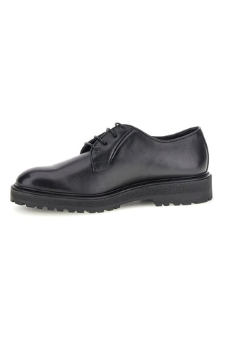 Schwarze Schnürschuhe aus echtem Leder mit Profilsohle Pittarello Plus 1145
