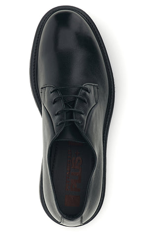 Schwarze Schnürschuhe aus echtem Leder mit Profilsohle Pittarello Plus 1145