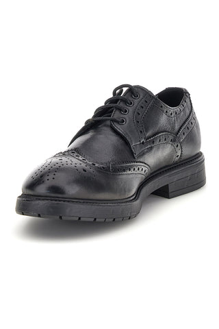 Scarpe stringate nere brogue in vera pelle Pittarello plus 168