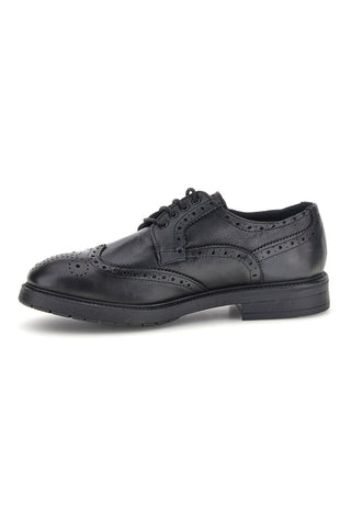 Scarpe stringate nere brogue in vera pelle Pittarello plus 168