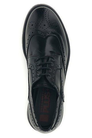Scarpe stringate nere brogue in vera pelle Pittarello plus 168