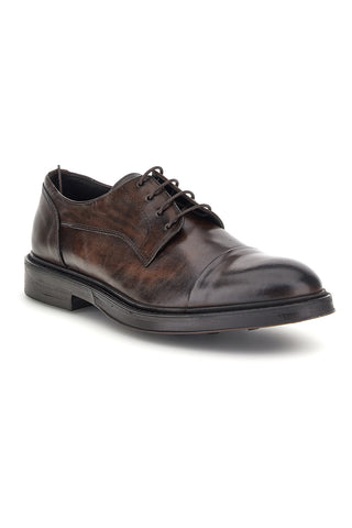 Scarpe stringate marroni in vera pelle Pittarello plus 1215P