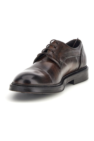 Scarpe stringate marroni in vera pelle Pittarello plus 1215P