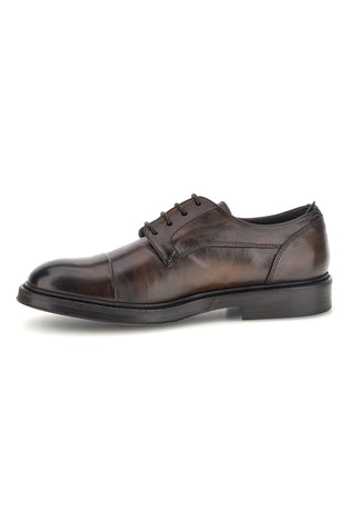 Scarpe stringate marroni in vera pelle Pittarello plus 1215P