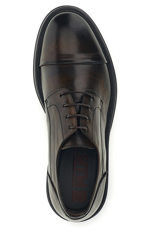 Scarpe stringate marroni in vera pelle Pittarello plus 1215P