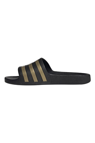 Schwarze Hausschuhe mit goldenen Details Adidas Adilette Aqua