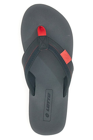 Ciabatte Nere e Rosse Infradito Lotto Skiatos Flip