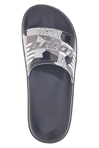 Lotto Oceania Camo II Slide Herren Gummihausschuhe Schwarz