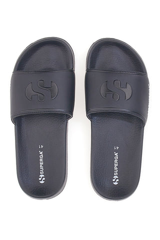 Schwarze Hausschuhe mit verstellbarem Band Superga 24753