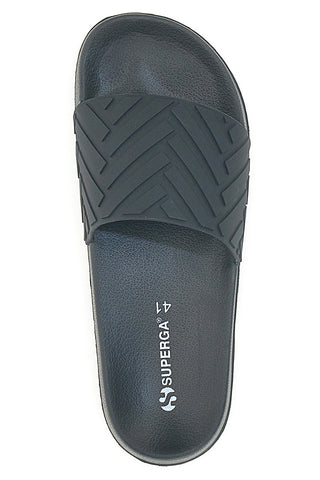 Superga schwarze Gummipantoffeln 24456