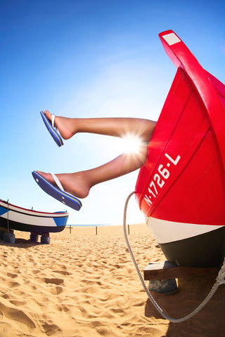 Havaianas Brasil Logo Blaue Flip-Flops