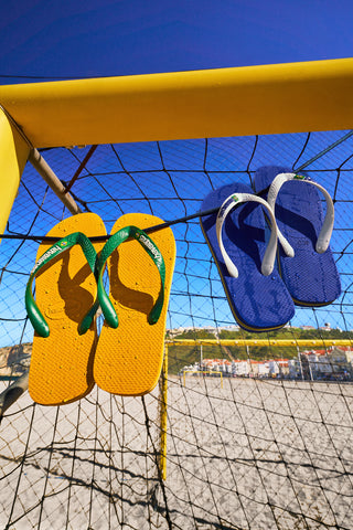Havaianas Brasil Logo Blaue Flip-Flops