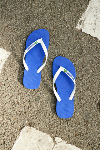 Havaianas Brasil Logo Blaue Flip-Flops
