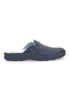 Blaue Hausschuhe mit anatomischer Innensohle, hergestellt in Italien, Le Soft 50010