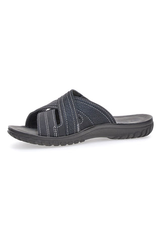 Schwarze Hausschuhe mit gekreuzten Bändern Inblu 99 FN