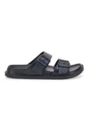 Schwarze Hausschuhe mit Doppelband 2T2L 72593