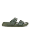 Ciabatte Verde Militare Con Doppia Fascia 2T2L 72593