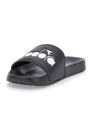 Schwarze Diadora Praia Box-Hausschuhe